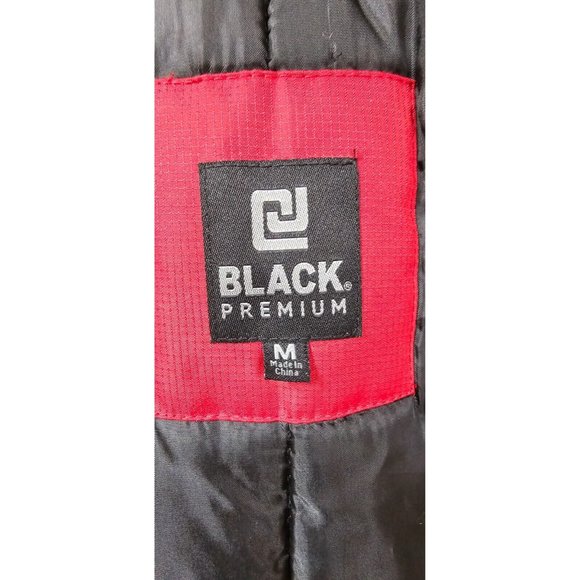 CJ Black Premium Womens Medium Red Zip Up Faux Fur Hood Heavy Winter Coat Jacket - Picture 11 of 14